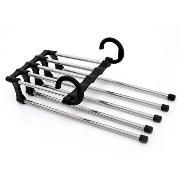 5-in-1 clothes hanger portable multi-function stainless steel pants belt scarf neckties holder household accessories tools hangers & racks
5-in-1 clothes hanger portable multi-function stainless steel pants belt scarf neckties holder household accessories tools hangers & racks
