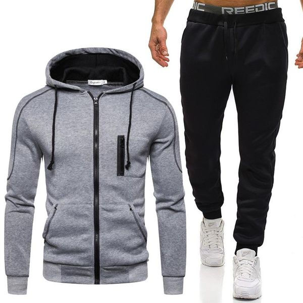jogging clothing 2 pieces sets tracksuit men autumn zipper hoodie sweatshirt+pants solid sporting fitness hooded outerwear jacket joggers su, Black;red
jogging clothing 2 pieces sets tracksuit men autumn zipper hoodie sweatshirt+pants solid sporting fitness hooded outerwear jacket joggers su, Black;red