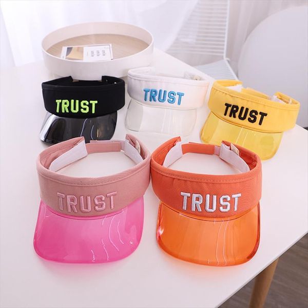 embroider letter lovely kid empty sun visor hat summer pure colors decoration uv protection for boy and girl, Blue;gray
embroider letter lovely kid empty sun visor hat summer pure colors decoration uv protection for boy and girl, Blue;gray