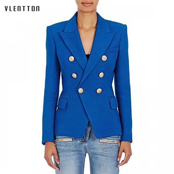 women's suits & blazers est 2021 spring blazer feminino metal lion buttons double breasted jacket women, White;black
women's suits & blazers est 2021 spring blazer feminino metal lion buttons double breasted jacket women, White;black