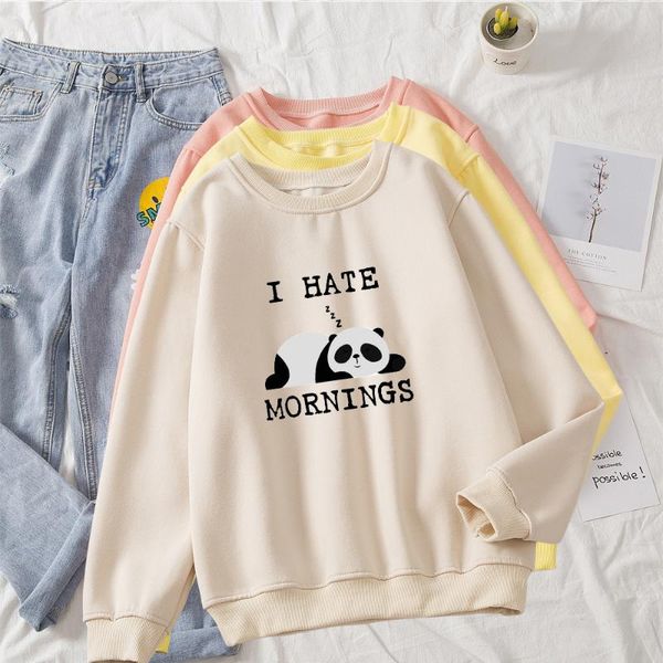 women's hoodies & sweatshirts fashion women long sleeve harajuku cute cotton pullover panda i hate mornings letter sweatshirt female ko, Black
women's hoodies & sweatshirts fashion women long sleeve harajuku cute cotton pullover panda i hate mornings letter sweatshirt female ko, Black