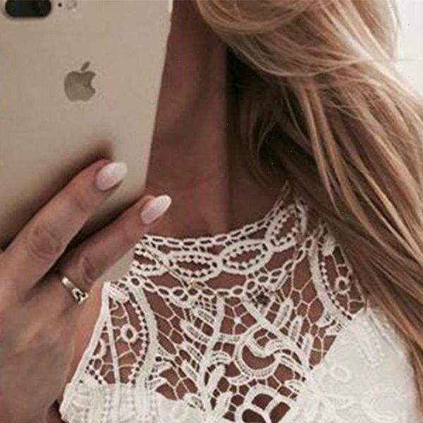 2021 womens and blouse lace hollow out patchwork turtleneck sleeveless women blouse women shirts, White
2021 womens and blouse lace hollow out patchwork turtleneck sleeveless women blouse women shirts, White