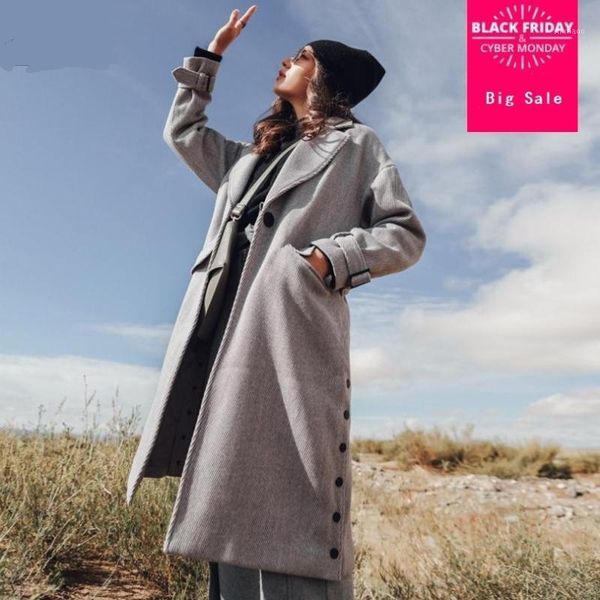women's wool & blends autumn and winter fashion brand thicker woolen jacket female striped fabric longer warm coat wj2891 dropship, Black
women's wool & blends autumn and winter fashion brand thicker woolen jacket female striped fabric longer warm coat wj2891 dropship, Black