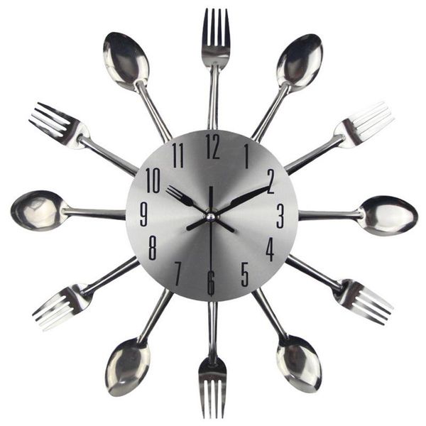 creative tableware wall clock stainless steel cutlery knife fork spoon quartz needle clocks kitchen living room home decor
creative tableware wall clock stainless steel cutlery knife fork spoon quartz needle clocks kitchen living room home decor