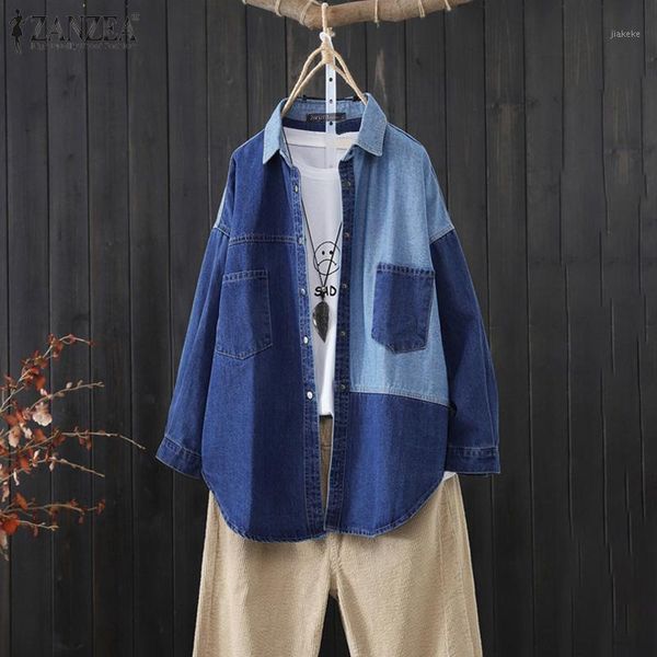 zanzea women and blouses 2019 vintage patchwork denim blue tunic casual buttons down shirts long sleeve blusas plus size1, White
zanzea women and blouses 2019 vintage patchwork denim blue tunic casual buttons down shirts long sleeve blusas plus size1, White
