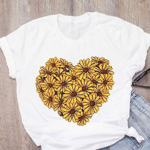 women graphic sunflower love heart short sleeve fashion print summer t-shirt shirt lady womens clothing tee female t shirt, White
women graphic sunflower love heart short sleeve fashion print summer t-shirt shirt lady womens clothing tee female t shirt, White