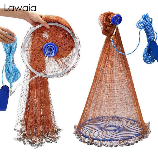 lawaia cast net american style strong orange braided cable with aluminum ring/blue ring fishing landing net diameter 240cm-600cm
lawaia cast net american style strong orange braided cable with aluminum ring/blue ring fishing landing net diameter 240cm-600cm