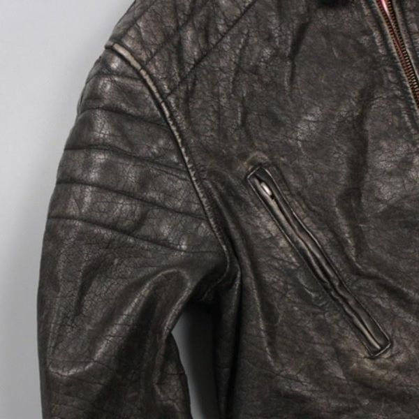 men's leather & faux luxury man vintage genuine cow jackets stand collar quality cowhide real coats men fashion slim zipper overcoats, Black
men's leather & faux luxury man vintage genuine cow jackets stand collar quality cowhide real coats men fashion slim zipper overcoats, Black
