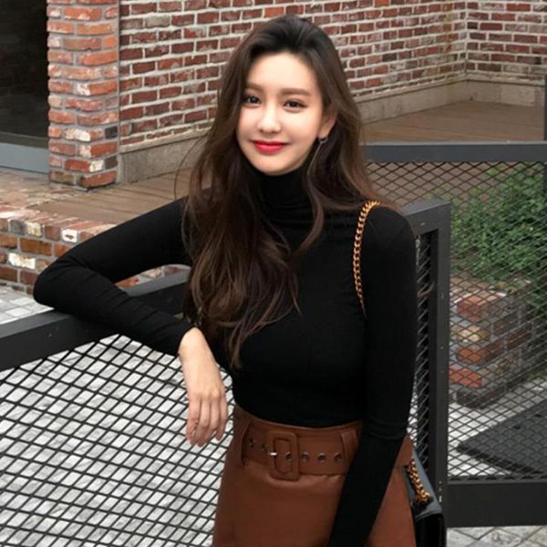 fashion solid colors women t-shirts long sleeve slim turtle neck shirts women women autumn basic tee, White
fashion solid colors women t-shirts long sleeve slim turtle neck shirts women women autumn basic tee, White