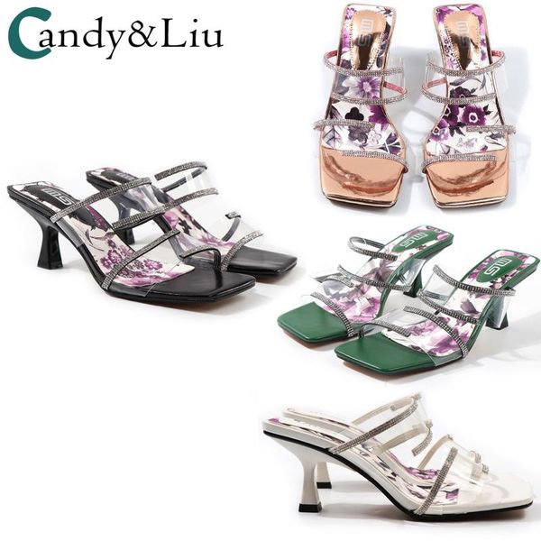 sandals color rhinestone medium heel women's 2021 summer fairy style wear off-line thin open toe, Black
sandals color rhinestone medium heel women's 2021 summer fairy style wear off-line thin open toe, Black