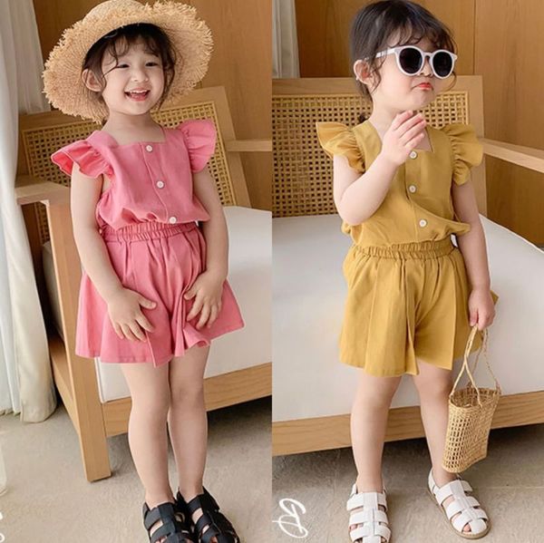 sweet suit girls' summer flying sleeve + shorts 2-piece 3-8 years old children's wear, White
sweet suit girls' summer flying sleeve + shorts 2-piece 3-8 years old children's wear, White
