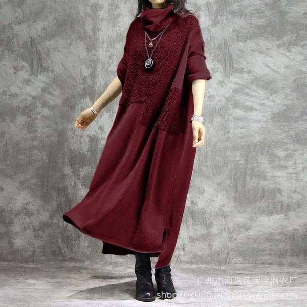 temperament new irregular 2020 autumn solid color wool and winter splicing high collar long sleeve dress coat hot, Black;gray
temperament new irregular 2020 autumn solid color wool and winter splicing high collar long sleeve dress coat hot, Black;gray