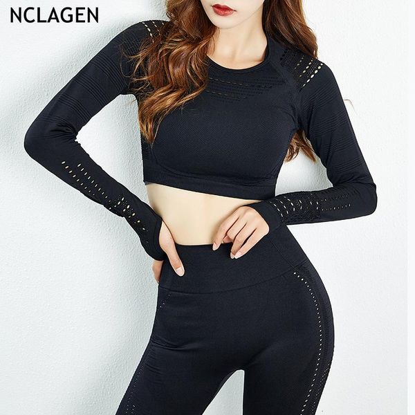 yoga outfits nclagen women hollow out bodybuilding long sleeve gym hole shirt sportswear impact crop fitness workout running, White;red
yoga outfits nclagen women hollow out bodybuilding long sleeve gym hole shirt sportswear impact crop fitness workout running, White;red