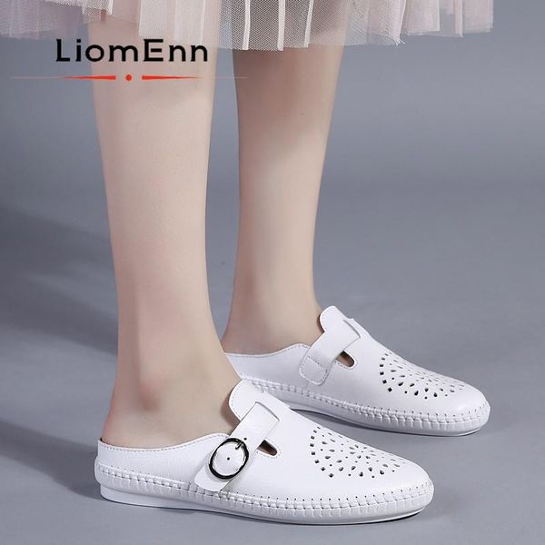 slippers trendy white mules women outdoor elegent soft leather closed toe 2021 summer designer flats shoes woman, Black
slippers trendy white mules women outdoor elegent soft leather closed toe 2021 summer designer flats shoes woman, Black