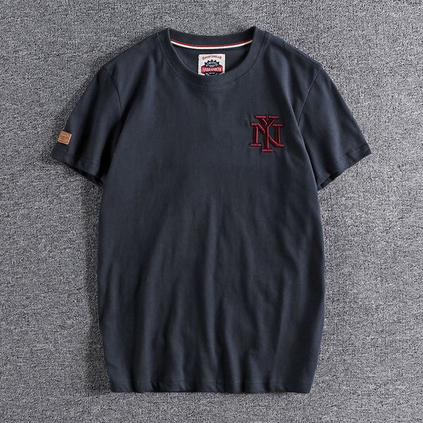 2021 summer new american style round neck short sleeve t-shirt men's solid color embroidered letter bottomed shirt 0803 ka4e, White;black
2021 summer new american style round neck short sleeve t-shirt men's solid color embroidered letter bottomed shirt 0803 ka4e, White;black