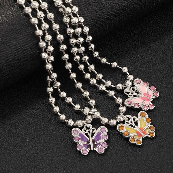 nz1741 jewelry colorful butterfly inlaid with diamond earth cool girl necklace clavicle chain, Silver
nz1741 jewelry colorful butterfly inlaid with diamond earth cool girl necklace clavicle chain, Silver