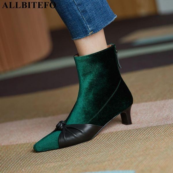 boots allbitefo fashion retro genuine leather+flock brand high heels ankle for women thick heel autumn, Black
boots allbitefo fashion retro genuine leather+flock brand high heels ankle for women thick heel autumn, Black