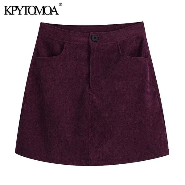 kpytomoa women 2021 fashion side pockets corduroy mini skirt vintage high waist zipper female skirts mujer, Black
kpytomoa women 2021 fashion side pockets corduroy mini skirt vintage high waist zipper female skirts mujer, Black