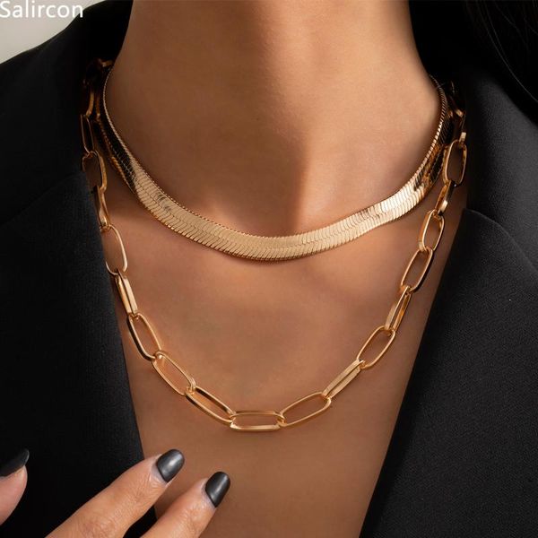 chokers vintage multilayer chain necklace for women trendy multilayered gold snake choker 2021 fsahion jewelry party, Golden;silver
chokers vintage multilayer chain necklace for women trendy multilayered gold snake choker 2021 fsahion jewelry party, Golden;silver