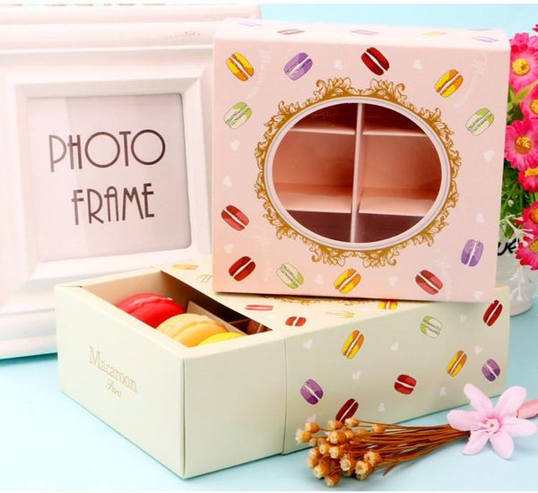 gift wrap 50pcs 3 colors 6 holder type with window macaron box chocolate container cookie 12*11*5.2cm
gift wrap 50pcs 3 colors 6 holder type with window macaron box chocolate container cookie 12*11*5.2cm