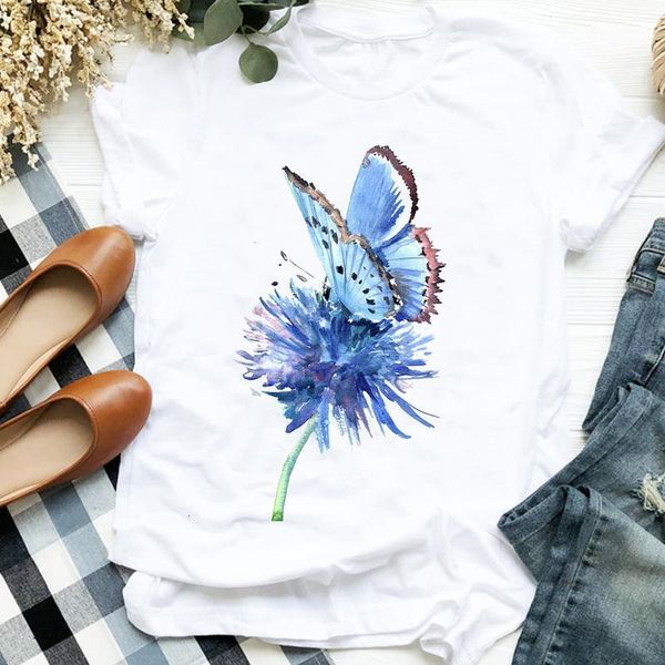 women lady butterfly floral watercolor summer autumn 90s print t tee womens tshirt for female shirt clothes graphic t-shirt, White
women lady butterfly floral watercolor summer autumn 90s print t tee womens tshirt for female shirt clothes graphic t-shirt, White