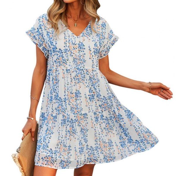 casual dresses women summer v neck ruffle short sleeve floral print a-line tunic loose waist ladies mini beach dress streetwear, Black;gray
casual dresses women summer v neck ruffle short sleeve floral print a-line tunic loose waist ladies mini beach dress streetwear, Black;gray