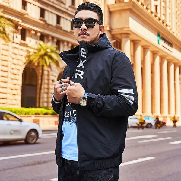 large size jacket mens hooded stylish loose wear autumn clothing plus-sized plus size baggy coat fat guy extra large coat autumn, Black
large size jacket mens hooded stylish loose wear autumn clothing plus-sized plus size baggy coat fat guy extra large coat autumn, Black