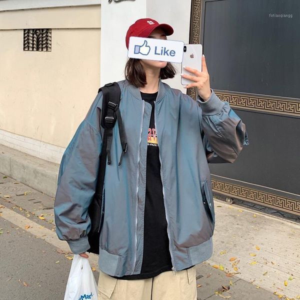 women's jackets 2021 autumn loose coat street reflective jacket female ins tide spring and senior couple baseball uniform cool, Black;brown
women's jackets 2021 autumn loose coat street reflective jacket female ins tide spring and senior couple baseball uniform cool, Black;brown