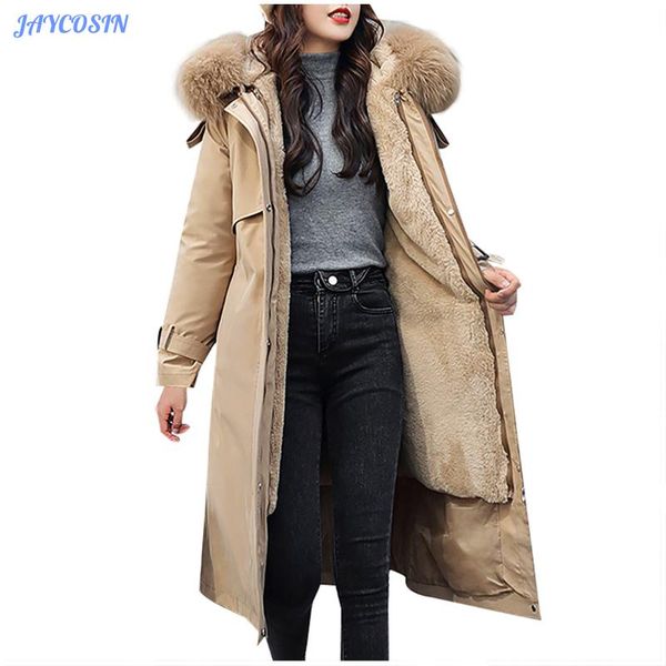 women's fur & faux jaycosin women jacket fashion winter fur-collar hooded coat pocket casual long sleeve zipper thicker female #j15, Black
women's fur & faux jaycosin women jacket fashion winter fur-collar hooded coat pocket casual long sleeve zipper thicker female #j15, Black