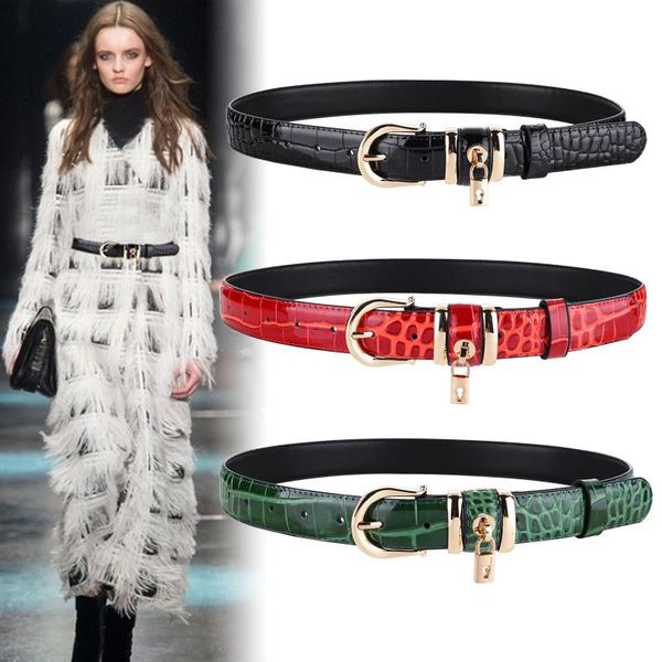 belts design crocodile pattern cowskin for jeans green genuine leather waist strap gold pin buckle belt dress party bar gift, Black;brown
belts design crocodile pattern cowskin for jeans green genuine leather waist strap gold pin buckle belt dress party bar gift, Black;brown
