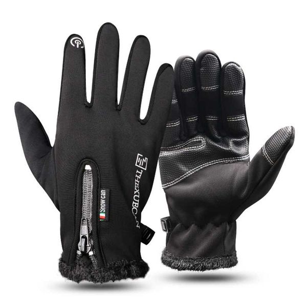 cycling gloves winter touchscreen anti-lost with fleece lining adjustable zipper buckle anti-slip windproof for camping, Black
cycling gloves winter touchscreen anti-lost with fleece lining adjustable zipper buckle anti-slip windproof for camping, Black