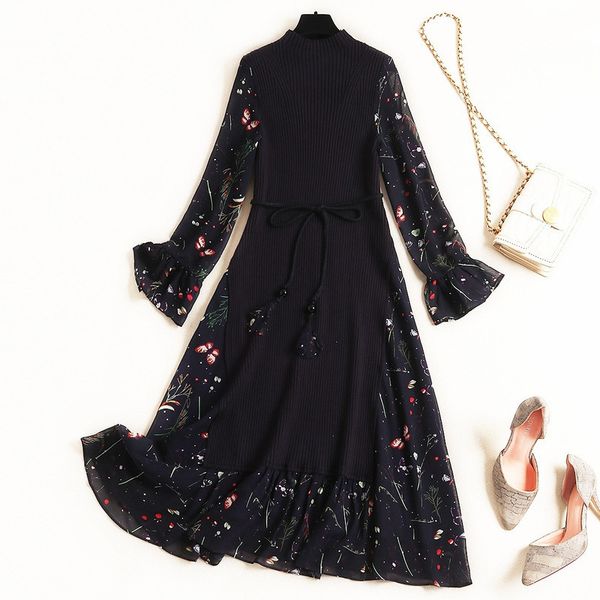 2020 spring autumn women dresses long sleeve vintage dress with belt print floral preppy dress casual elegant femininos vestidos, Black;gray
2020 spring autumn women dresses long sleeve vintage dress with belt print floral preppy dress casual elegant femininos vestidos, Black;gray
