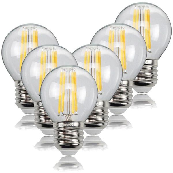 bulbs 6pcs g45 led bulb e26 e27 110v 220v 4w 6w clear glass filament crystal light warm white size:45*70mm no flicker
bulbs 6pcs g45 led bulb e26 e27 110v 220v 4w 6w clear glass filament crystal light warm white size:45*70mm no flicker