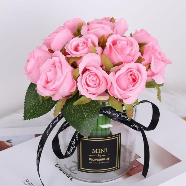 decorative flowers & wreaths real 12 small roses high-grade silk cloth fake bride wedding pography holding bouquet plants artificial flower
decorative flowers & wreaths real 12 small roses high-grade silk cloth fake bride wedding pography holding bouquet plants artificial flower