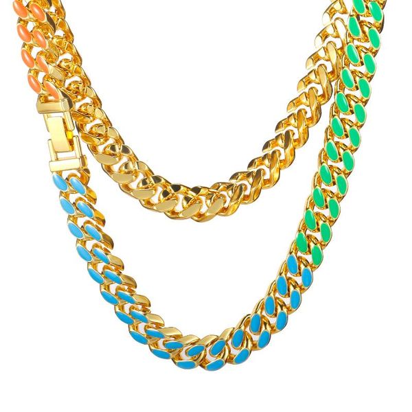 chains omkaiming est 13mm alloy cuban necklace link chain for women men colorful enamel choker rainbow bracelet jewelry, Silver
chains omkaiming est 13mm alloy cuban necklace link chain for women men colorful enamel choker rainbow bracelet jewelry, Silver