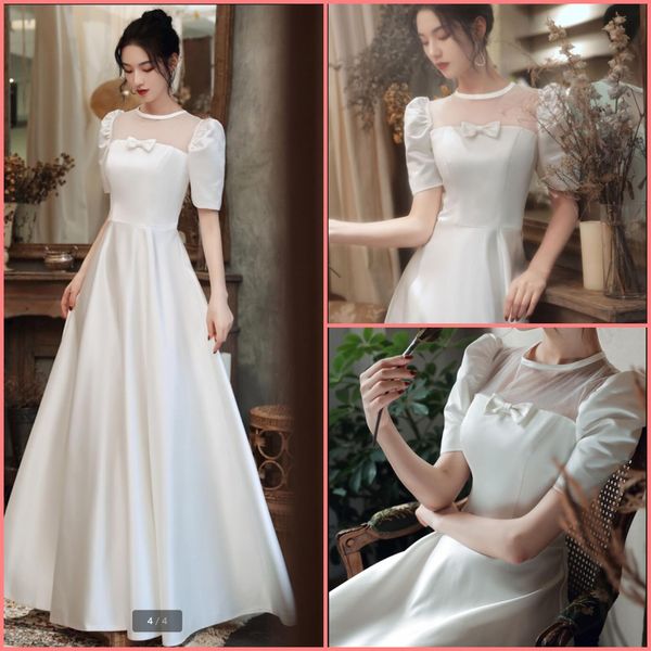 2021 new white satin a line wedding dress floor length short sleeve hollow back wedding gowns corsot bride dress sale
2021 new white satin a line wedding dress floor length short sleeve hollow back wedding gowns corsot bride dress sale