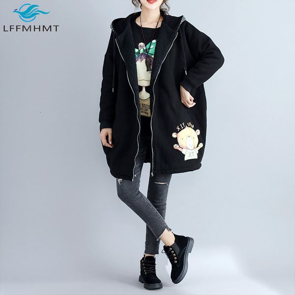 2021 new winter fashion women large size cartoon print zip up long sleeve hooded coat female korea style fleece thick casual jacket 38d2, Black;brown
2021 new winter fashion women large size cartoon print zip up long sleeve hooded coat female korea style fleece thick casual jacket 38d2, Black;brown