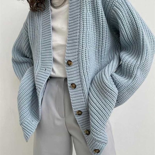 yiyiyouni autumn winter v-neck loose cardigans women single breasted casual oversized sweater female long sleeve knitted jumpers 211103, White;black
yiyiyouni autumn winter v-neck loose cardigans women single breasted casual oversized sweater female long sleeve knitted jumpers 211103, White;black