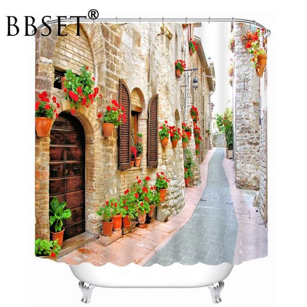 bbset retro shower curtains classic building flower street pattern bathroom curtains washable bathroom decoration
bbset retro shower curtains classic building flower street pattern bathroom curtains washable bathroom decoration