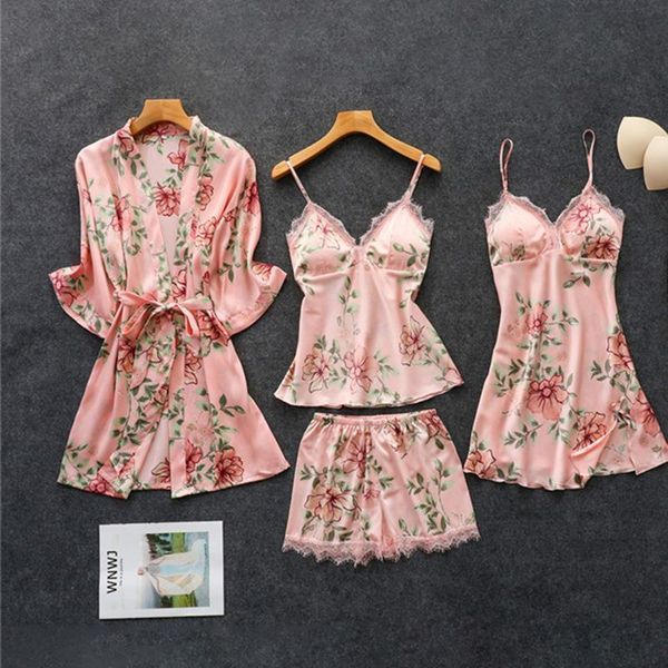 pink womens 4pc strap pants suit pajamas sleepwear sets spring home wear nightwear kimono robe bath gown bathrobe, Black;red
pink womens 4pc strap pants suit pajamas sleepwear sets spring home wear nightwear kimono robe bath gown bathrobe, Black;red