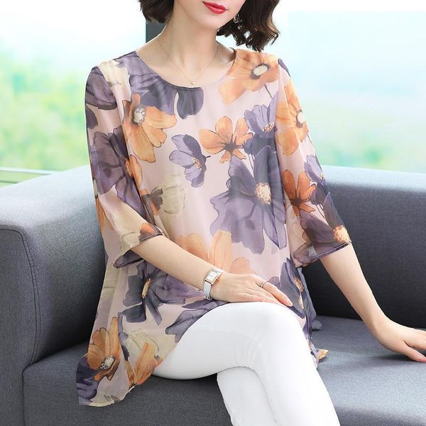 women's blouses & shirts summer chiffon blouse women elegant casual short sleeve shirt ladies blusas mujer loose print oversized femme, White
women's blouses & shirts summer chiffon blouse women elegant casual short sleeve shirt ladies blusas mujer loose print oversized femme, White
