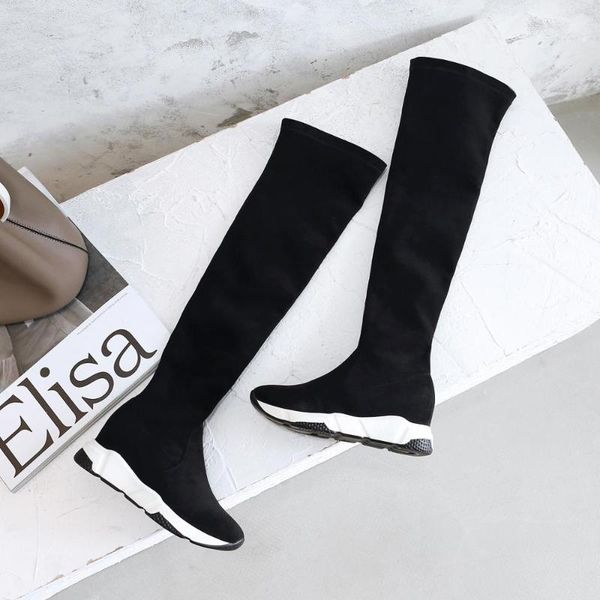 boots over-the-knee elastic women 2021 platform suede sneaker female mq027, Black
boots over-the-knee elastic women 2021 platform suede sneaker female mq027, Black