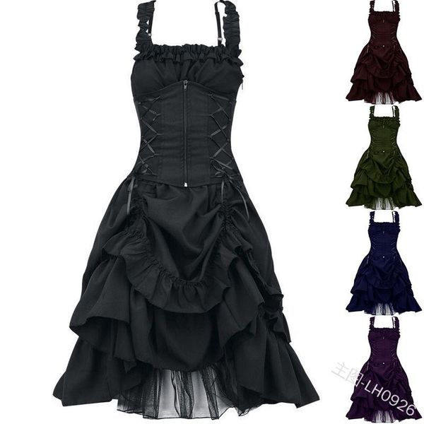 medieval women retro gothic vintage dress steampunk court princess sleeveless vestidos bodycon night party dresses halloween, Black;gray
medieval women retro gothic vintage dress steampunk court princess sleeveless vestidos bodycon night party dresses halloween, Black;gray