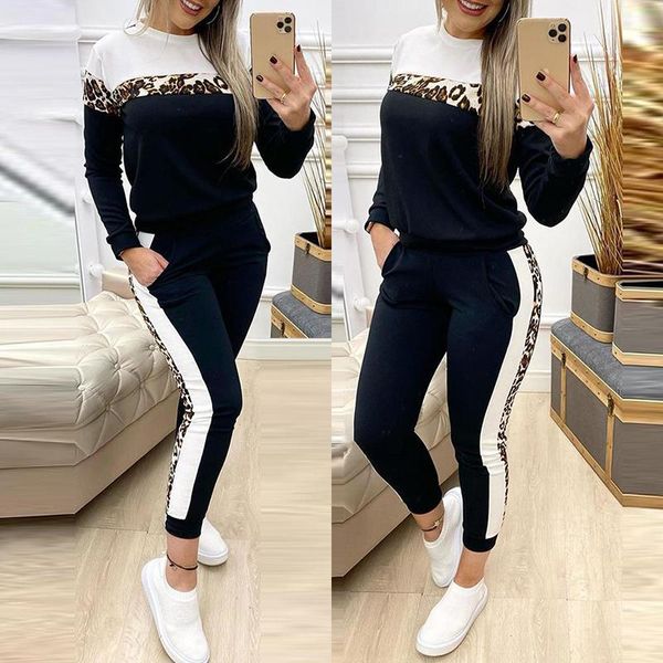 spring jogging women's tracksuit sportwear casual cheetah print colorblock long sleeve pants set two pieces suit gym clothes, White
spring jogging women's tracksuit sportwear casual cheetah print colorblock long sleeve pants set two pieces suit gym clothes, White
