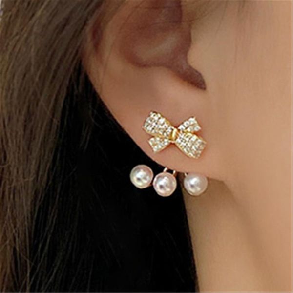 dangle & chandelier korean fashion design simple pearl pendant bowknot earrings women's exquisite sweet party jewelry, Silver
dangle & chandelier korean fashion design simple pearl pendant bowknot earrings women's exquisite sweet party jewelry, Silver