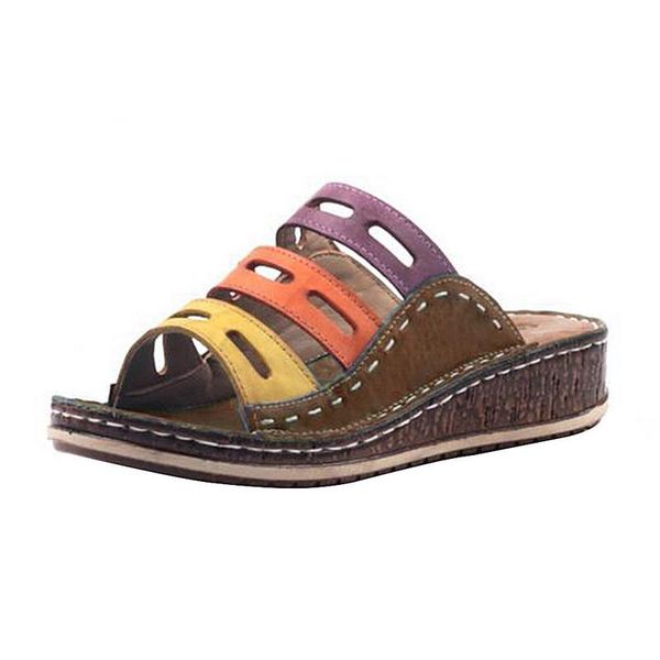 women slippers retro ladies wedges shoes sewing thick platform casual woman slides comfort summer female 2021, Black
women slippers retro ladies wedges shoes sewing thick platform casual woman slides comfort summer female 2021, Black