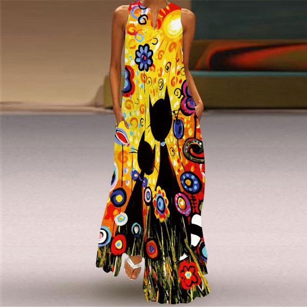 casual dresses summer long dress 2021 elegant robe party sleeveless women sundress vintage maxi for, Black;gray
casual dresses summer long dress 2021 elegant robe party sleeveless women sundress vintage maxi for, Black;gray