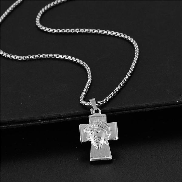 pendant necklaces vintage christian jesus on the cross necklace for women men 2021 trend gothic hip hop stainless steel jewelery gift, Silver
pendant necklaces vintage christian jesus on the cross necklace for women men 2021 trend gothic hip hop stainless steel jewelery gift, Silver