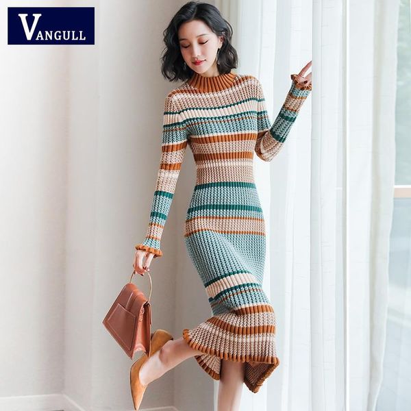 casual dresses vangull women sweater dress long sleeve turtleneck elegant knitted 2021 autumn winter lady bodycon cotton, Black;gray
casual dresses vangull women sweater dress long sleeve turtleneck elegant knitted 2021 autumn winter lady bodycon cotton, Black;gray