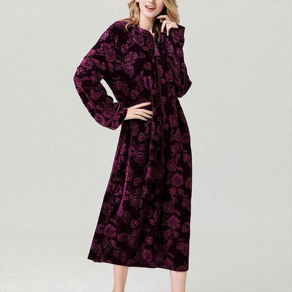 plus size zipper nightgowns women sleepwear velvet floral printed long sleeve midi length bathrobe spring autumn home robes 3xl, Black;red
plus size zipper nightgowns women sleepwear velvet floral printed long sleeve midi length bathrobe spring autumn home robes 3xl, Black;red